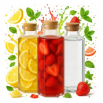 Klaaspudel Milano 350ml korgiga