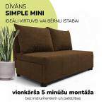 Kahe kohaline lahtik&auml;iv diivan Simple Mini, Podrez, pruun