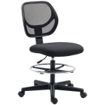 Joonestustool jalatoega, reguleeritava k&otilde;rgusega kontoritool, 59 cm x 61 cm x 113 cm, must