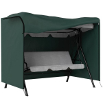 Hollywoodi kiige kate 3-kohaline, veekindel talvekindel kaitsekate aiakiigele, UV-kindel katteplekk, kate, rebenemiskindel 600D Oxford kangas, 205x124x164cm tume roheline