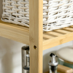 Bambusriiul 3 riiulitaset, bambus 62 cm x 33 cm x 80 cm, naturaalne