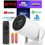 Projektor LED-projektor Android TV, WiFi ja kaugjuhtimispuldiga, Full HD ja 4K toega