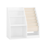 SoBuy Montessori raamaturiiul KMB119-W Valge 80x40x80cm 3 riiuliga lastele