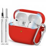 Silikoonist &uuml;mbris magnetilise sulguriga AirPods Pro 3 k&otilde;rvaklappidele, punane