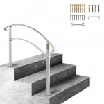 Matte white, corrosion-resistant and sturdy iron stair railing
