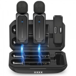 Juhtmevabad revalier-mikrofonid koos &uuml;mbrisega iPhone'ile ja Androidile, 2 tk.