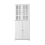 K&ouml;&ouml;gikapp 75x40x175cm., valge/h&otilde;bedane v&auml;rv