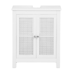 Valamu alune kapp 50x33x60cm., valge/h&otilde;bedane v&auml;rv