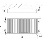 Radiaator Mexen CVH30 Hygiene, 400 x 3000 mm, alumise &uuml;hendusega, 3289 W, must