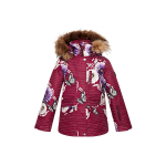 Huppa T&uuml;drukute talvejope ANNE, burgundy pattern