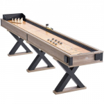 Shuffleboard laud 350x61 cm 2-&uuml;hes kombineeritud m&auml;ngukomplekt
