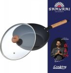 WOK pann, kaanega, alumiiniumist, keraamilise kattega 24x7.5 cm HR-SNT-WC24, COOKING BY HEINNER
