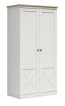 Kaheukseline kapp Black Red White Frija 103, valge/pruun