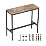 Baarilaud, 99x40.6x90.2 cm, pruun ja must, metallraam