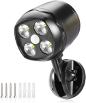 V&auml;listingimustes kasutatav LED-prožektor liikumisanduriga IP65, patareidega, 1 tk.