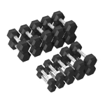 Spordikaubad, TUNTURI Platinum, kuusnurksete kummiga hantlite komplekt, 1&ndash;10 kg