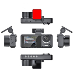 3 kaameraga autoregistraator, 2K+1080P, WiFi / GPS