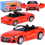 Metallist auto BMW Z4 M40i heli- ja valgusefektidega, punane
