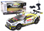 Sportauto RC 1:16 Drift vahetatavate ratastega, valge/kollane
