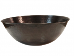 Kuparisest valamu 40x16 cm, k&auml;sitsi sepistatud, DARK ANTIQUE