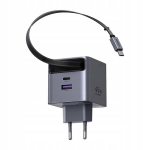 Ugreen X614 Gan 45w laetav Usb-c kaabel, 2 porti