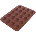 Silikoonist koogivorm pruunid p&auml;hklid Sillini 27,5 x 18,5 x 1,3 cm, Sausainių forma silikoninė ruda rie&scaron;utai SILLINIE