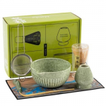 Matcha komplekt (7 tk), keraamiline kauss, bambusest vispel, s&otilde;el igap&auml;evaseks kasutamiseks