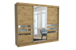 Brent 250 Henry liugustega riidekapp peegliga &ndash; 250&times;215&times;60 cm