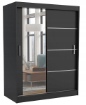Windsor 160 Tomy riidekapp peegliga, 160x200x60, must &ndash; MDP