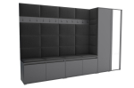 LUTON 5 Esiku Riidekapp 290&times;40&times;186 cm &ndash; Praktiline Antratsiithall Komplekt