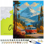 Numbritega maalimise komplekt, Tee m&auml;gedes, 40x50, Oh-art, ANG1051