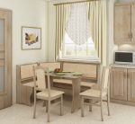 K&ouml;&ouml;ginurga komplekt Meblocross Monaco ristk&uuml;likukujulise lauaga klassikalises stiilis