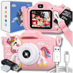 Digikaamera Laste digikaamera, 40 MP, 32 GB, Vaiki&scaron;kas skaitmeninis fotoaparatas, 40 MP, 32 GB
