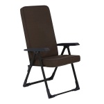 Kokkupandav aiatool Patio Modena Black Edition pruuni padjaga ja reguleeritava seljatoega