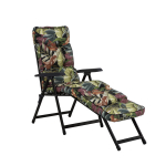 Aialamamistool Patio Lena Lounger Black Edition, reguleeritava jalatoega, pol&uuml;esterist