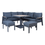 Aiam&ouml;&ouml;blikomplekt Home4You PARKER 4-osaline hall nurgadiivani komplekt reguleeritava lauaga, 6 istekohta