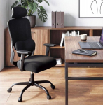 Costway ergonoomiline kontoritool reguleeritava peatoe ja nimmetoega, must