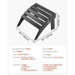 Ottoman, 47.5x50x33 cm, Must, Kokkupandav HDPE