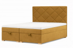 Voodi R-Line Caroteno 140&times;200 cm pesukastidega, kangas Monolith 48 kuldne