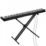 Digitaalne klaver, 88-klahviline poolkaalutud klaviatuur, 128.5x22.5x120 cm, must, elektrilise klaviatuuri klaverikomplekt