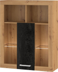Rippkapp Meblocross VIK-06 Artisan tamm/Must betoon, ustega, MDF