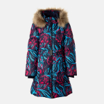 Huppa T&uuml;drukute talvemantel YACARANDA, navy pattern