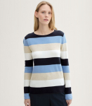 Tom Tailor naiste pullover 1042952*36290, sinine/beež 4068127252869, M