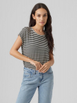 Vero Moda naiste T-s&auml;rk 10284469*01, must/valge 5715366120549
