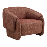 Lounge tool, Hamilton, 84x88x71 cm, Bordeaux, Metall