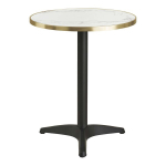 Bistro laud 60x73 cm valge marmori v&auml;limusega