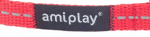 Reguleeritav helkurrihm koerarihm Amiplay 8in1, 2-4m, punane