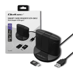 Qoltec Intelligentne ID-kiipkaardilugeja SCR 0632, USB