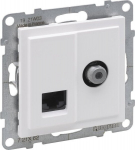 Legrand Suno Tv/rj45 pistikupesa, valge, 721162