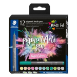 Staedtler 371 Pastel pintslid, komplektis 12 v&auml;rvi, 1 mm